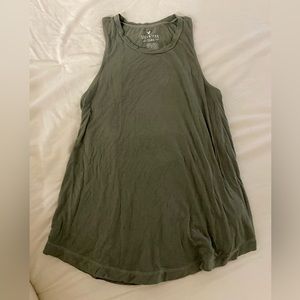 Olive Green loose fitting tank top. Aerie Soft and Sexy. Size XS.